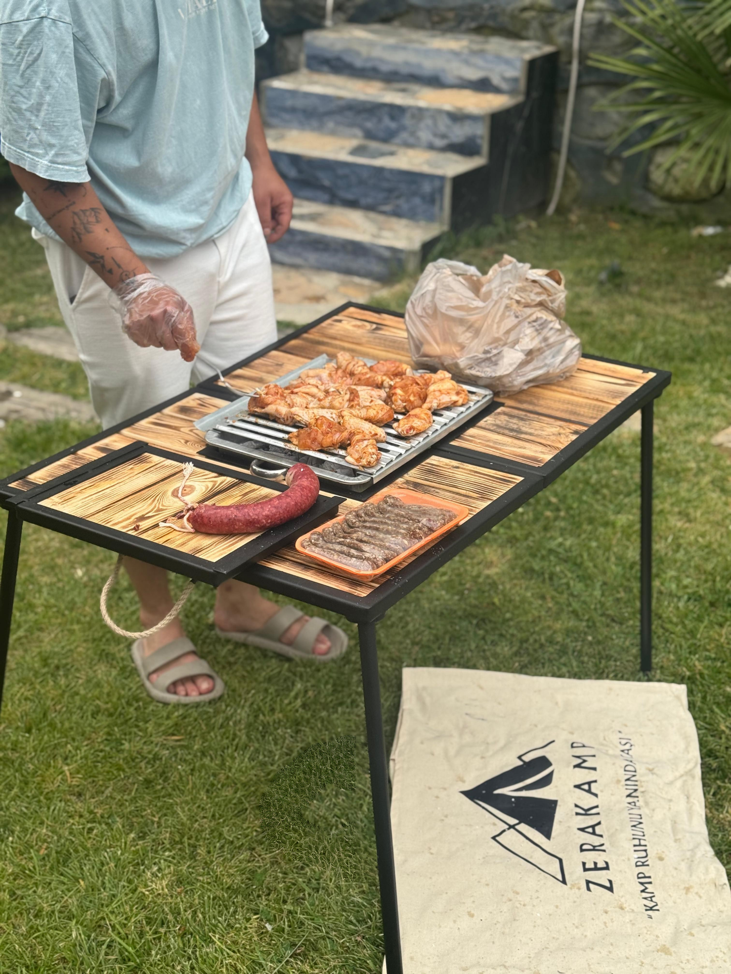 Ocak Başı Tarzı Katlanır Kamp Masası