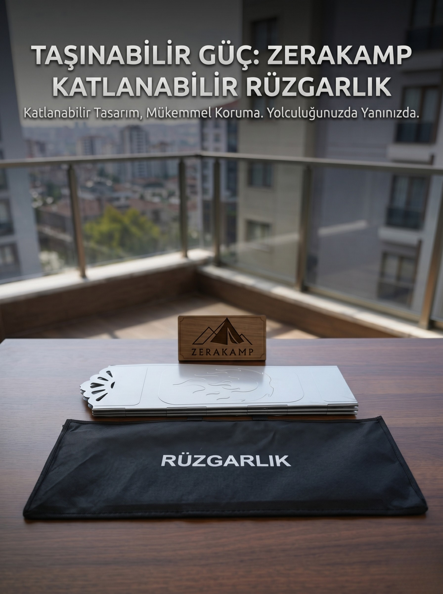 Zerakamp Katlanabilir Kamp Ocak ve Çaydanlık Rüzgarlığı