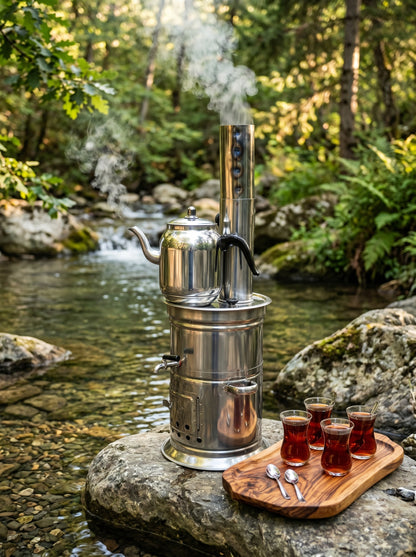 Zerakamp Demlikli Semaver Takımı