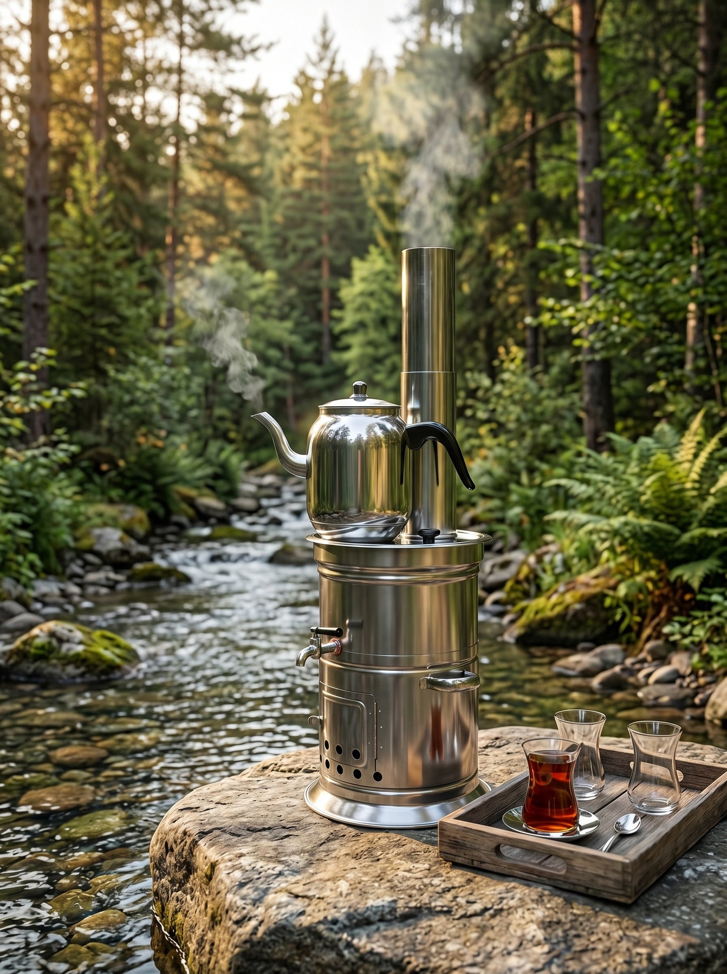 Zerakamp Demlikli Semaver Takımı