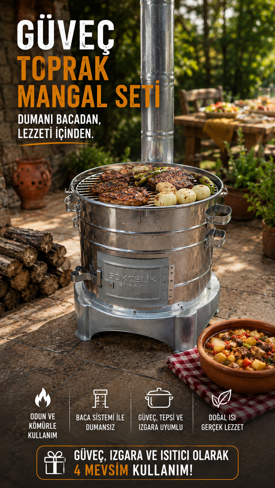 40 cm Toprak Mangal Seti