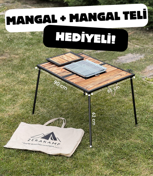 Ocak Başı Tarzı Katlanır Kamp Masası
