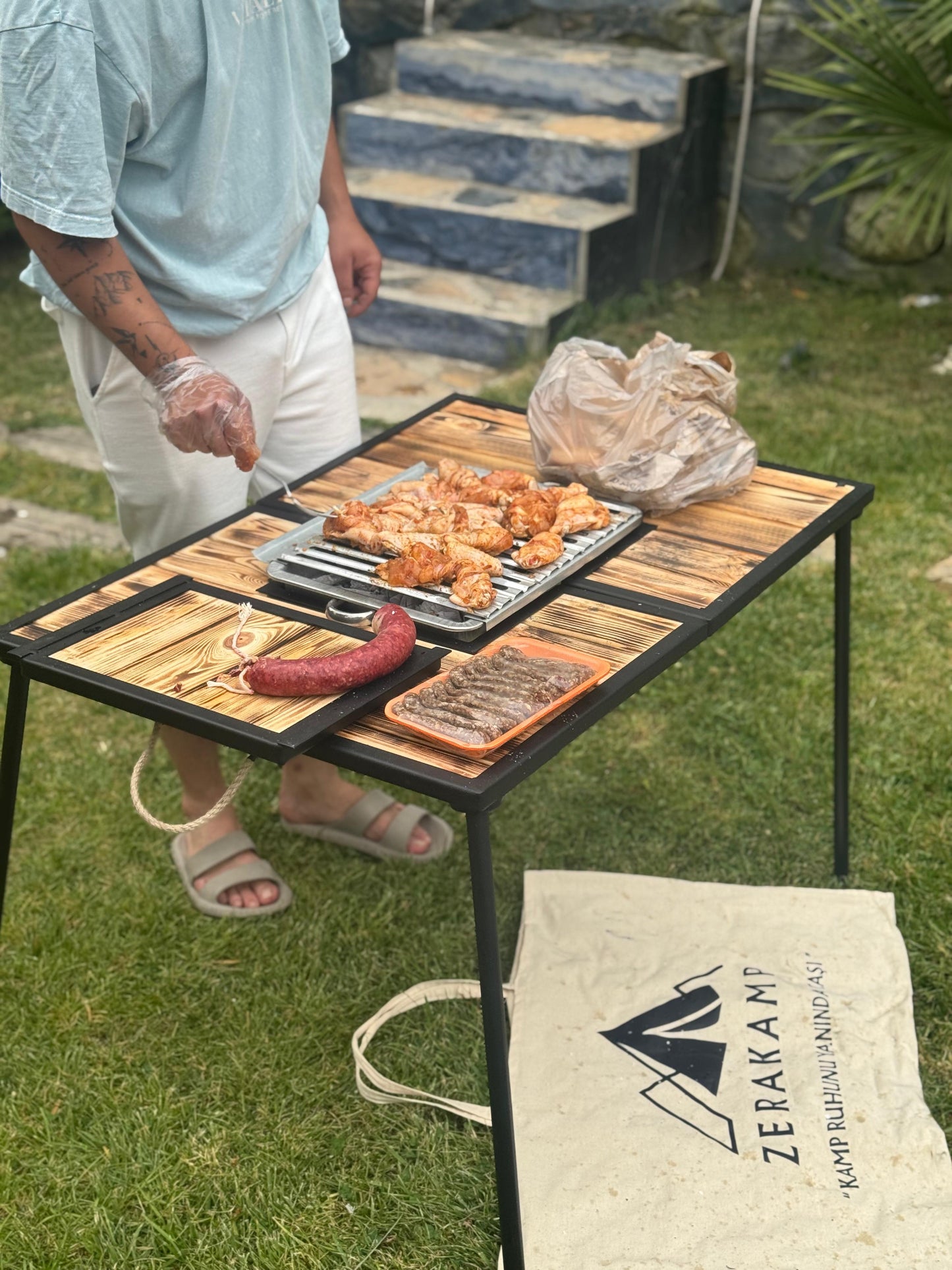 Ocak Başı Tarzı Katlanır Kamp Masası