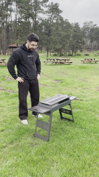 Sehpalı Taşınabilir Katlanır Mangal